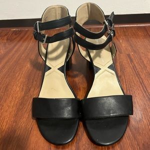 Adrienne Vittadini buckle strap black heels